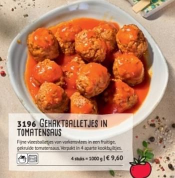 Promoties Gehaktballetjes in tomatensaus - Huismerk - Bofrost - Geldig van 12/07/2018 tot 31/08/2018 bij Bofrost