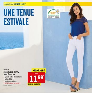 Promotions Jean super skinny pour femmes - Esmara - Valide de 16/07/2018 à 21/07/2018 chez Lidl