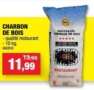 Promoties Charbon de bois - Sol - Geldig van 11/07/2018 tot 22/07/2018 bij Hubo