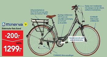 Promoties Elektrische fiets estrel - Minerva - Geldig van 18/07/2018 tot 31/07/2018 bij Makro