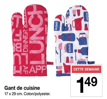 Promotions Gant de cuisine - Produit maison - Zeeman  - Valide de 14/07/2018 à 20/07/2018 chez Zeeman