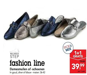 importeren klap Perioperatieve periode Fashion Line Damesmuilen of -schoenen - Promotie bij Makro