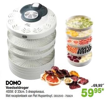 Promoties Domo voedseldroger do325vd - Domo - Geldig van 01/07/2018 tot 31/07/2018 bij Home & Co