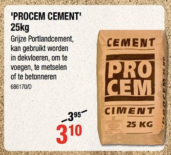 Promoties Procem cement - PROCEM - Geldig van 12/07/2018 tot 19/08/2018 bij HandyHome