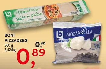 Promoties Boni pizzadeeg - Boni - Geldig van 11/07/2018 tot 24/07/2018 bij C&B