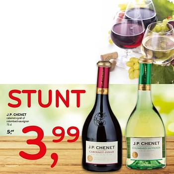 Promoties J.p. chenet cabernet-syrah of colombard-sauvignon - Rode wijnen - Geldig van 11/07/2018 tot 24/07/2018 bij C&B