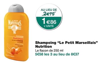 Promotions Shampoing le petit marseillais nutrition - Le Petit Marseillais - Valide de 06/07/2018 à 18/07/2018 chez MonoPrix