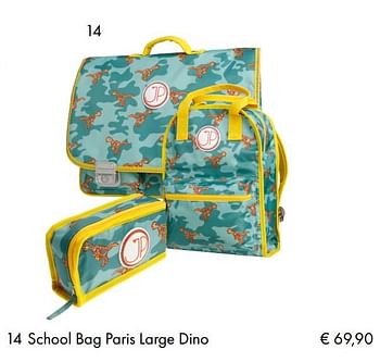Promoties School bag paris large dino - JP - Geldig van 10/07/2018 tot 15/09/2018 bij Multi Bazar