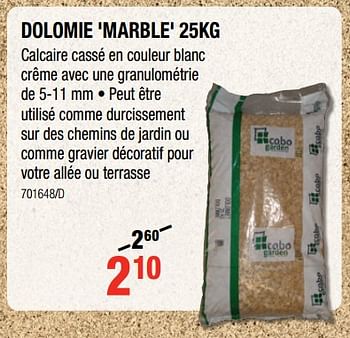 Promotions Dolomie marble - Cobo Garden - Valide de 12/07/2018 à 19/08/2018 chez HandyHome