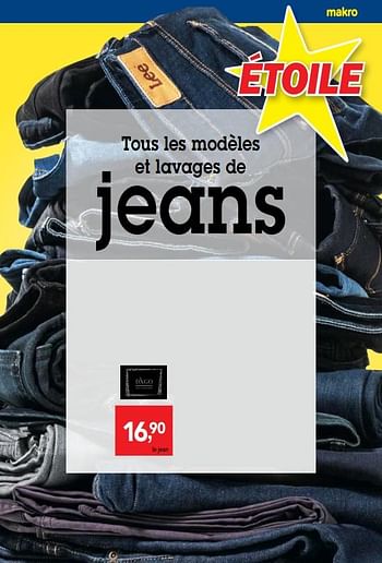 Promotions Tous les modèles et lavages de jeans - DXGO - Valide de 18/07/2018 à 31/07/2018 chez Makro