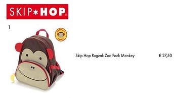 Promoties Skip hop rugzak zoo pack monkey - Skip Hop - Geldig van 10/07/2018 tot 15/09/2018 bij Multi Bazar