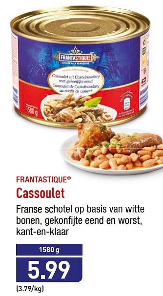 Promoties Cassoulet - FRANTASTIQUE - Geldig van 16/07/2018 tot 20/07/2018 bij Aldi