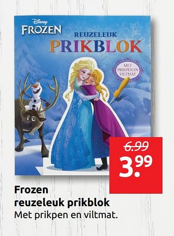 Promoties Frozen reuzeleuk prikblok met prikpen en viltmat - Disney - Geldig van 13/07/2018 tot 22/07/2018 bij BoekenVoordeel