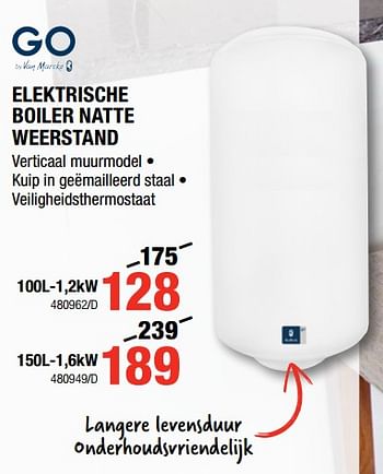 Promoties Van marcke elektrische boiler natte weerstand - Van Marcke - Geldig van 12/07/2018 tot 19/08/2018 bij HandyHome