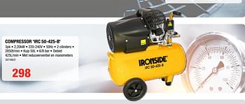 Promotions Ironside compressor irc 50-425-b - Ironside - Valide de 12/07/2018 à 19/08/2018 chez HandyHome