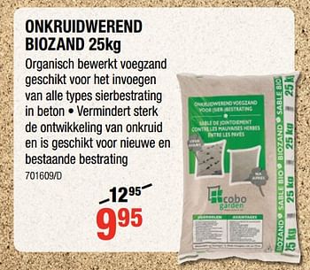 Promoties Onkruidwerend biozand - Cobo Garden - Geldig van 12/07/2018 tot 19/08/2018 bij HandyHome