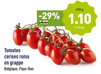 Promotions Tomates cerises roma en grappe - Produit maison - Aldi - Valide de 16/07/2018 à 20/07/2018 chez Aldi