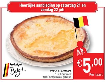 Promoties Verse suikertaart - Huismerk - Intermarche - Geldig van 17/07/2018 tot 22/07/2018 bij Intermarche