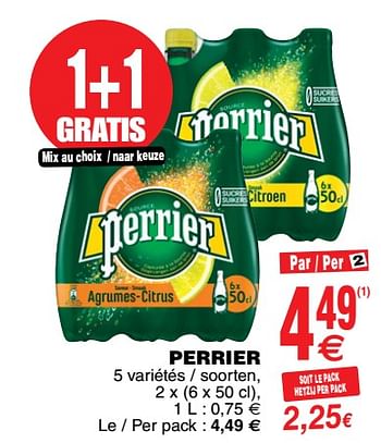 Promoties Perrier - Perrier - Geldig van 17/07/2018 tot 23/07/2018 bij Cora
