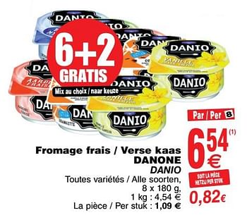 Promoties Fromage frais - verse kaas danone danio - Danone - Geldig van 17/07/2018 tot 23/07/2018 bij Cora