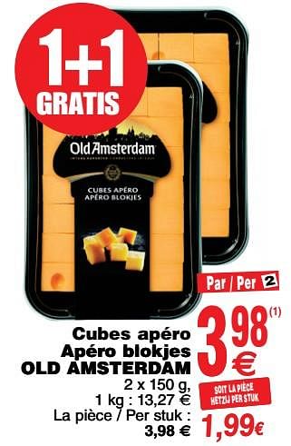 Promoties Cubes apéro apéro blokjes old amsterdam - Old Amsterdam - Geldig van 17/07/2018 tot 23/07/2018 bij Cora