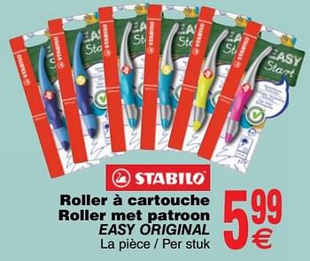 Promoties Roller à cartouche roller met patroon easy original - Stabilo - Geldig van 17/07/2018 tot 30/07/2018 bij Cora