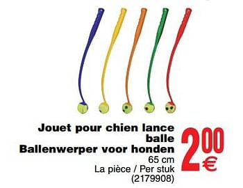 Promoties Jouet pour chien lance balle ballenwerper voor honden - Huismerk - Cora - Geldig van 17/07/2018 tot 30/07/2018 bij Cora