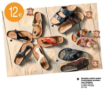 Promotions Sandales confort enfant comfortabele sandalen voor kinderen - Produit maison - Cora - Valide de 17/07/2018 à 30/07/2018 chez Cora