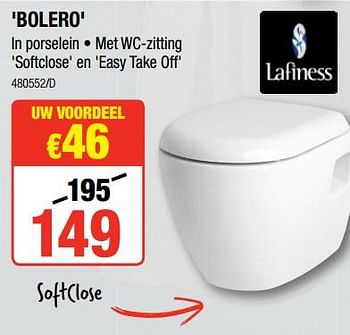 Promoties Ophang-wc bolero - Lafiness - Geldig van 12/07/2018 tot 19/08/2018 bij HandyHome