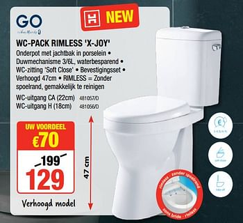 Promoties Wc-pack rimless x-joy - Van Marcke - Geldig van 12/07/2018 tot 19/08/2018 bij HandyHome