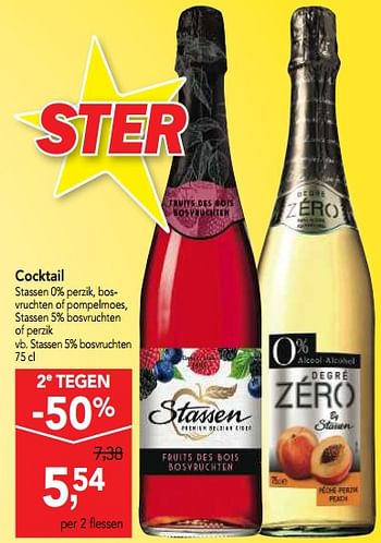 Promoties Cocktail stassen 5% bosvruchten - STASSEN - Geldig van 18/07/2018 tot 31/07/2018 bij Makro