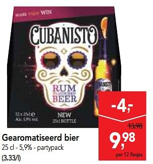 Promoties Gearomatiseerd bier partypack - Cubanisto - Geldig van 18/07/2018 tot 31/07/2018 bij Makro