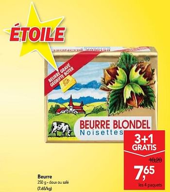 Promotions Beurre - Beurre Blondel - Valide de 18/07/2018 à 31/07/2018 chez Makro