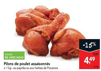 Promotions Pilons de poulet assaisonnés - Produit maison - Makro - Valide de 18/07/2018 à 31/07/2018 chez Makro