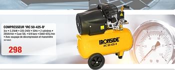 Promotions Ironside compresseur `irc 50-425-b` - Ironside - Valide de 12/07/2018 à 19/08/2018 chez HandyHome