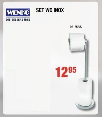 Promoties Set wc inox - Wenko - Geldig van 12/07/2018 tot 19/08/2018 bij HandyHome