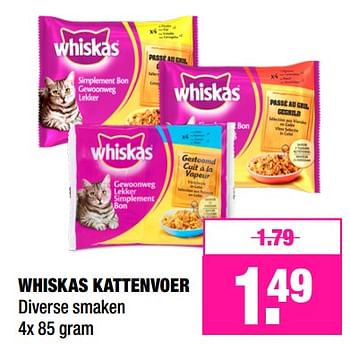 Promoties Whiskas kattenvoer - Whiskas - Geldig van 16/07/2018 tot 29/07/2018 bij Big Bazar
