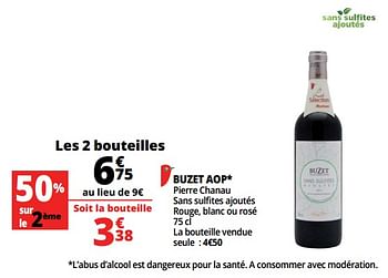 Promotions Buzet aop - Vins rouges - Valide de 17/07/2018 à 24/07/2018 chez Auchan Ronq