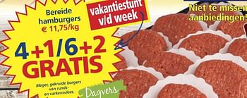 Promoties Bereide hamburgers - Huismerk - Vleesmeesters - Geldig van 18/07/2018 tot 24/07/2018 bij Vleesmeesters