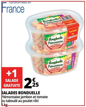 Promotions Salades bonduelle - Bonduelle - Valide de 17/07/2018 à 24/07/2018 chez Auchan Ronq