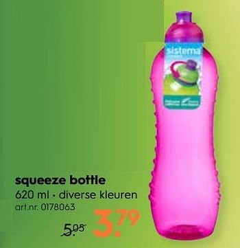 Promoties Squeeze bottle - Sistema - Geldig van 16/07/2018 tot 31/07/2018 bij Blokker