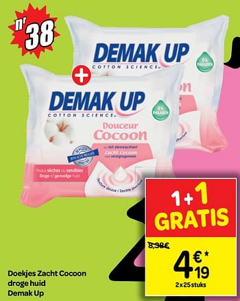 Promoties Doekjes zacht cocoon droge huid demak up - Demak'Up - Geldig van 18/07/2018 tot 30/07/2018 bij Carrefour