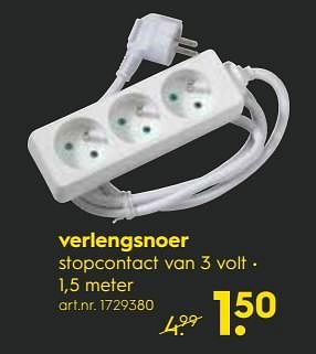 Promoties Verlengsnoer - Huismerk - Blokker - Geldig van 16/07/2018 tot 31/07/2018 bij Blokker
