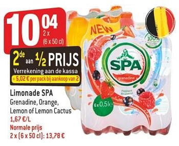 Promoties Limonade spa - Spa - Geldig van 18/07/2018 tot 24/07/2018 bij Smatch