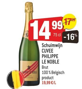 Promoties Schuimwijn cuvee philippe le noble - Schuimwijnen - Geldig van 18/07/2018 tot 24/07/2018 bij Smatch