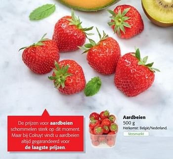 Promoties Aardbeien - Huismerk - Colruyt - Geldig van 18/07/2018 tot 31/07/2018 bij Colruyt