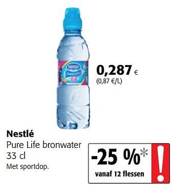 Promoties Nestlé pure life bronwater - Nestlé - Geldig van 18/07/2018 tot 31/07/2018 bij Colruyt