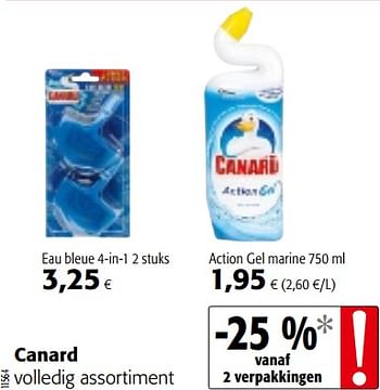 Promoties Canard volledig assortiment - Canard WC - Geldig van 18/07/2018 tot 31/07/2018 bij Colruyt