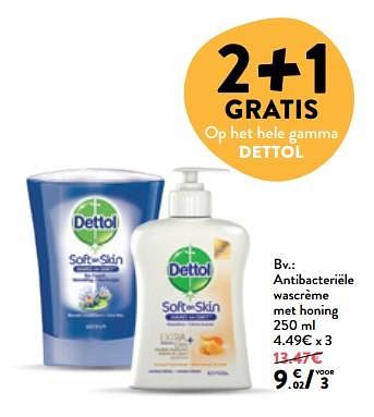 Promoties Antibacteriele wascreme met honing - Dettol - Geldig van 18/07/2018 tot 31/07/2018 bij DI