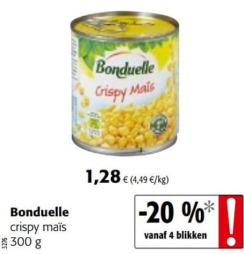 Promotions Bonduelle crispy maïs - Bonduelle - Valide de 18/07/2018 à 31/07/2018 chez Colruyt